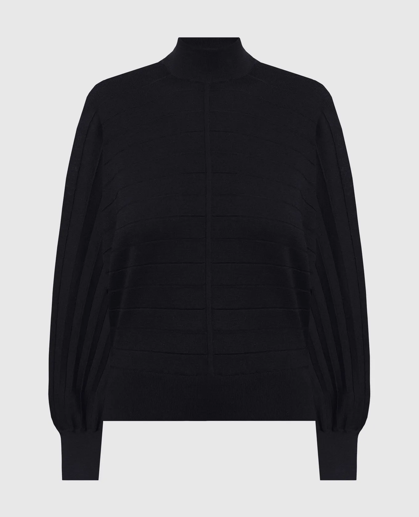 Agnona Black logo wool and silk jumper