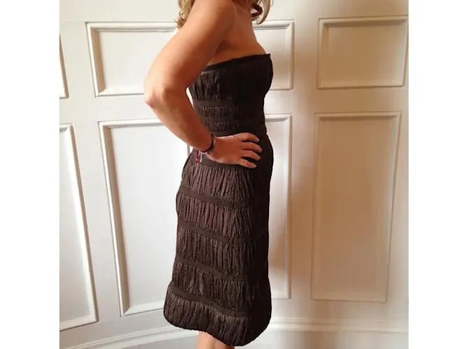 Alaïa ALAIA Vestidos T.Seda S Internacional Castaño 