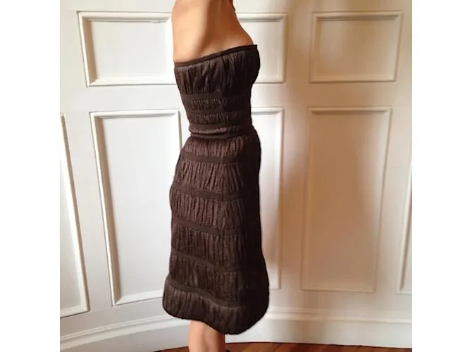 Alaïa ALAIA Vestidos T.Seda S Internacional Castaño 