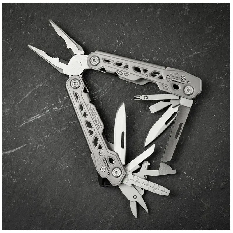 Alicates multiusos Gerber Truss &amp Wallet Lata de regalo 4L