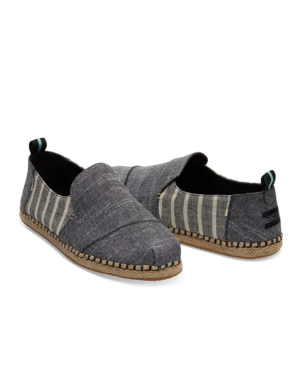 Alpargatas de hombre deconstructed yute negro