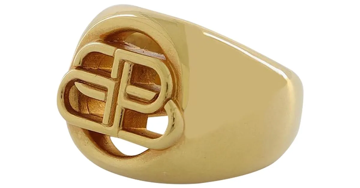 ANILLO ANILLO DE SELLO SIB  BALENCIAGA  ORO DORADO METáLICO 
