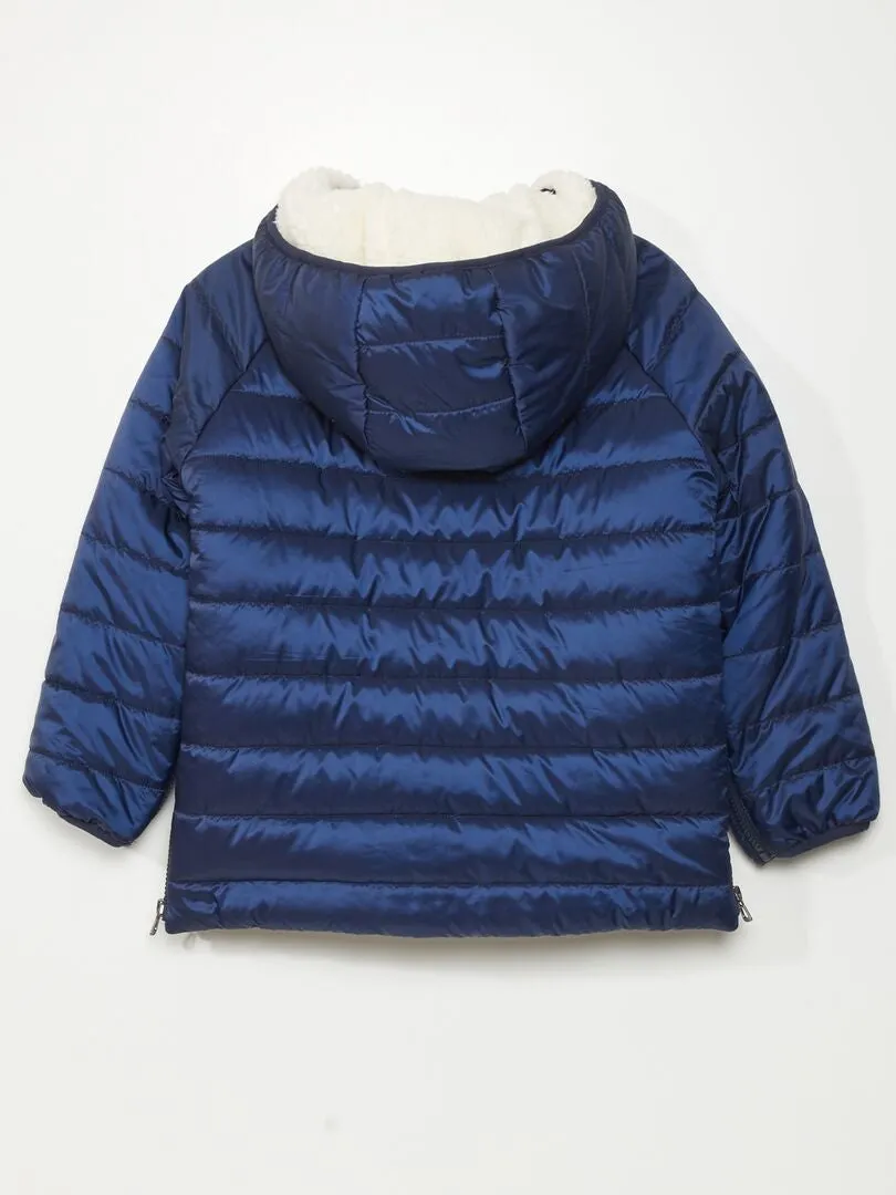 ANORAK ACOLCHADO CON CAPUCHA  SO EASY  NEGRO IRIS