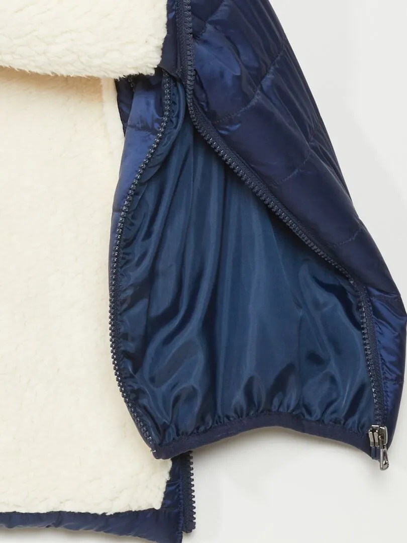 ANORAK ACOLCHADO CON CAPUCHA  SO EASY  NEGRO IRIS