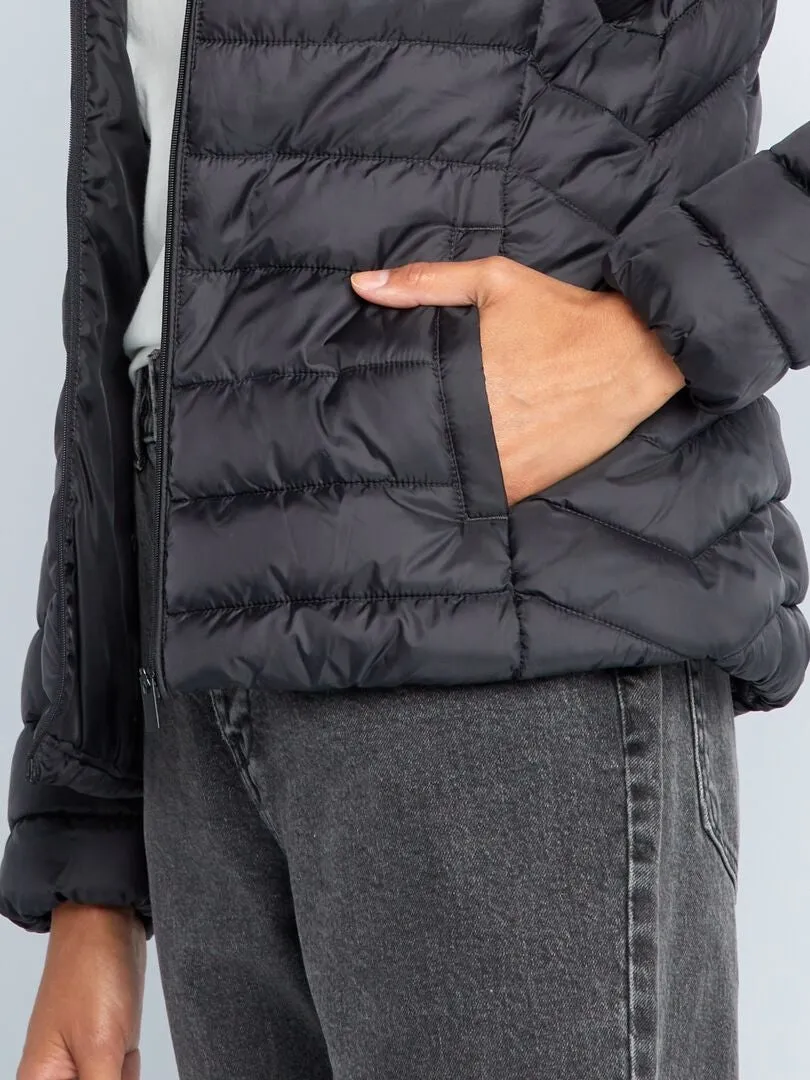 ANORAK ACOLCHADO DE BOTELLAS RECICLADAS  NEGRO