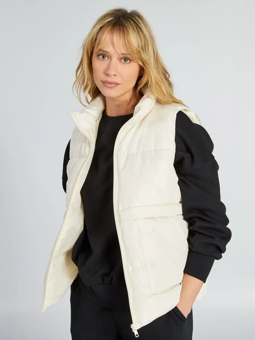 ANORAK ACOLCHADO SIN MANGAS  BLANCO