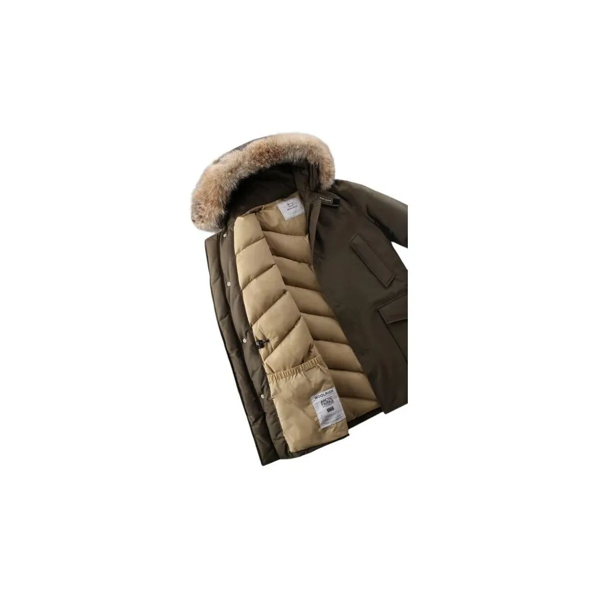 Anorak Arctic Detachable Fur Hombre Dark Green