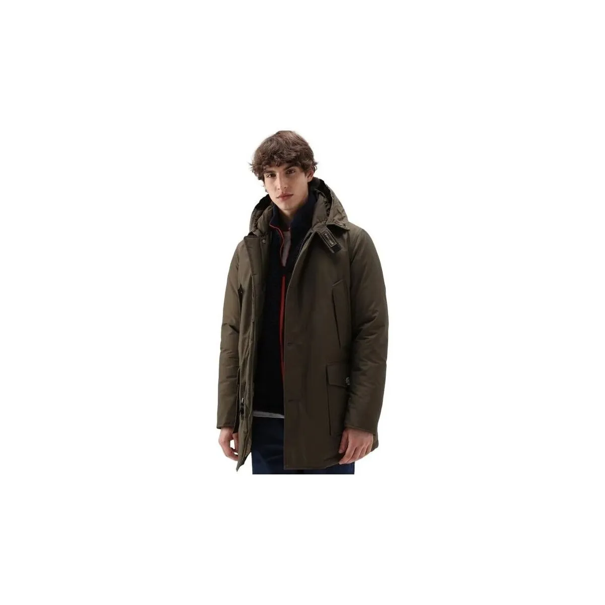 Anorak Arctic Detachable Fur Hombre Dark Green