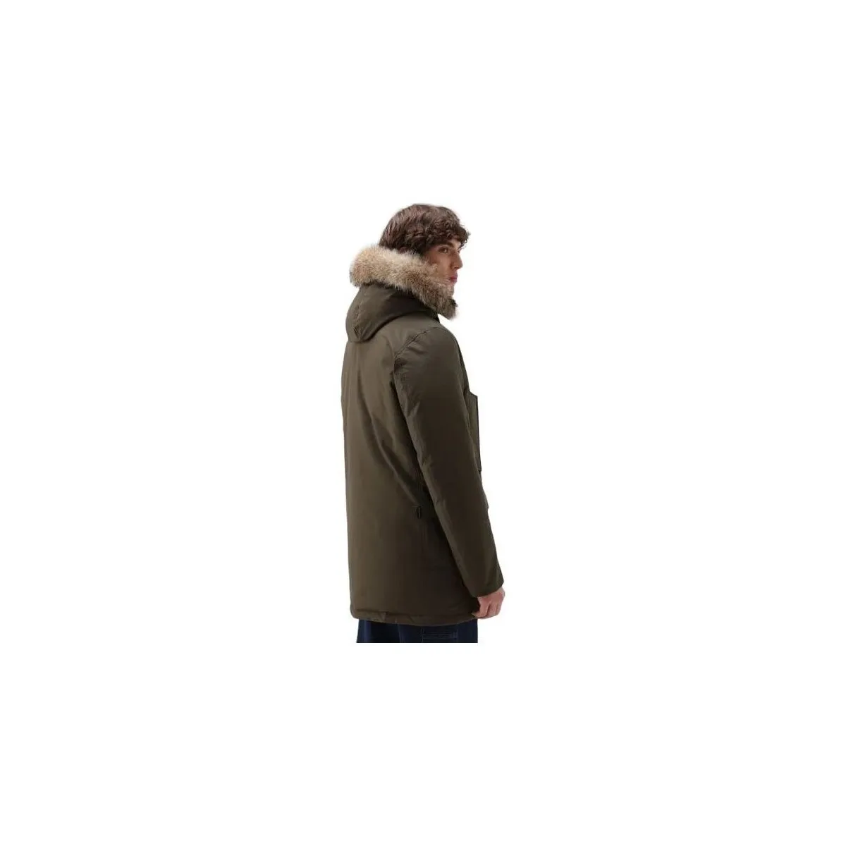 Anorak Arctic Detachable Fur Hombre Dark Green