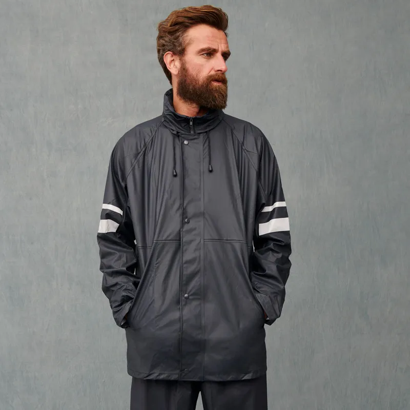 ANORAK IMPERMEABLE MARINO CON CAPUCHA OCULTA  MONZA