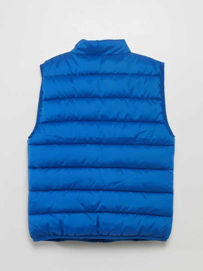 ANORAK LIGERO SIN MANGAS CON CUELLO ALTO  AZUL