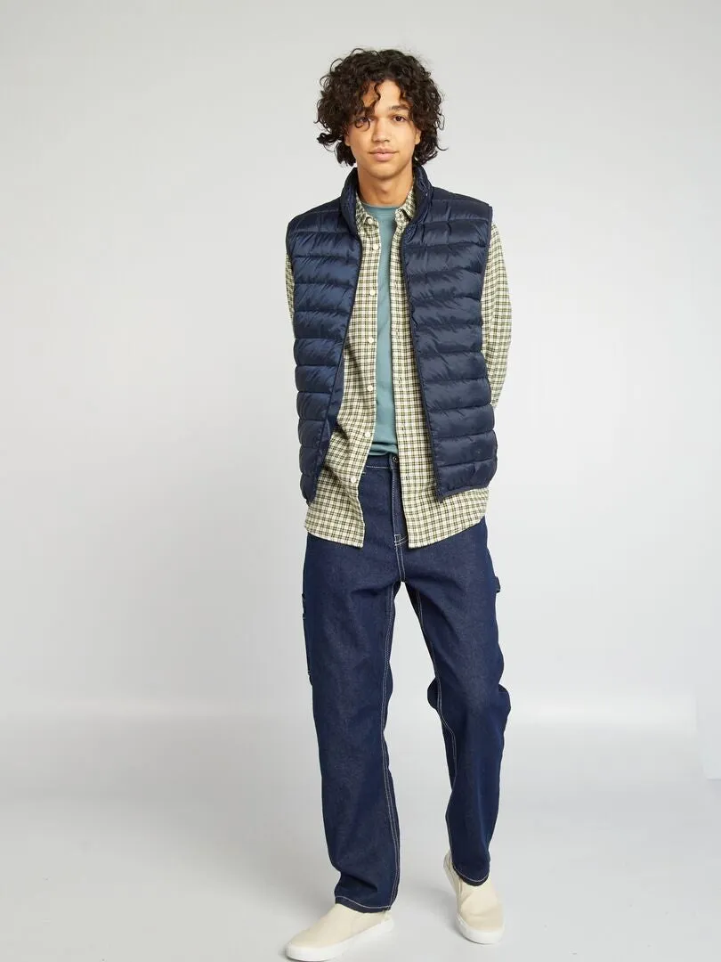 ANORAK SIN MANGAS LISO  AZUL