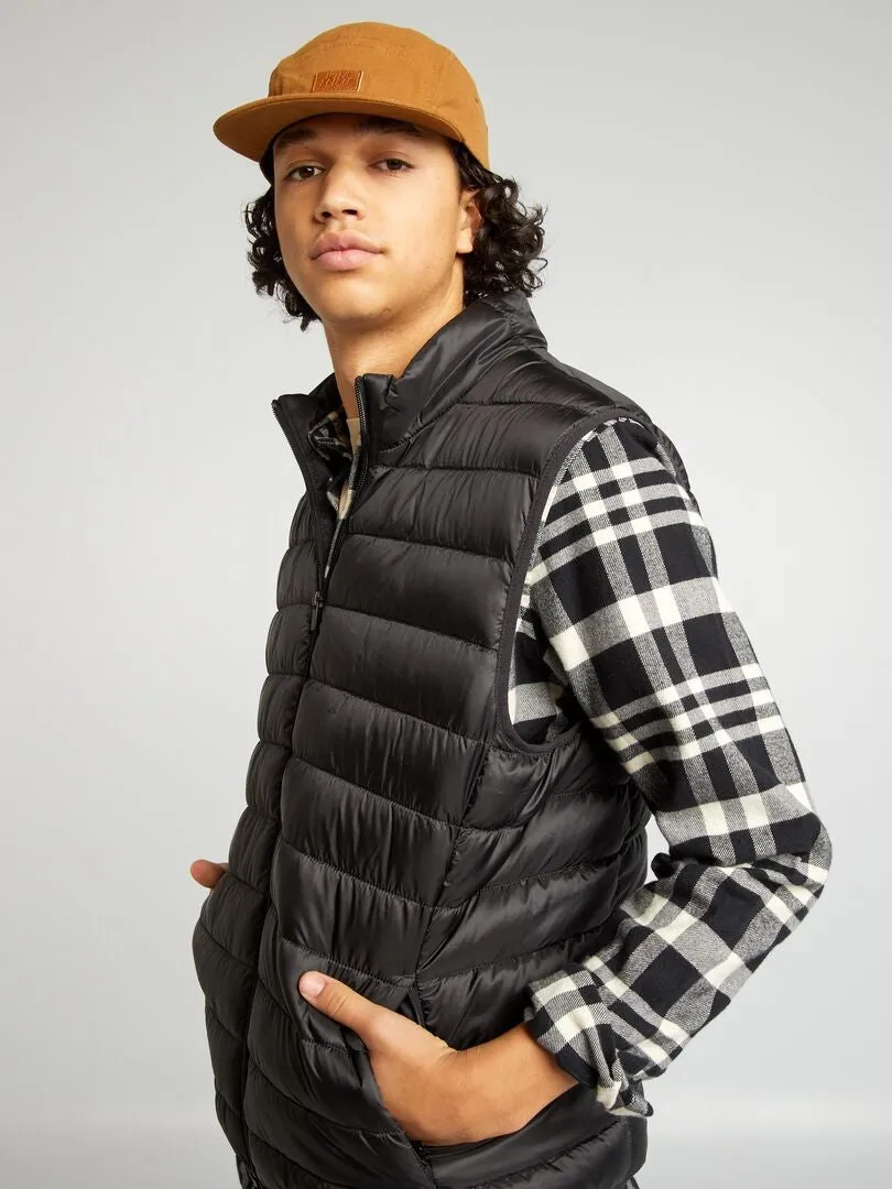 ANORAK SIN MANGAS LISO  NEGRO