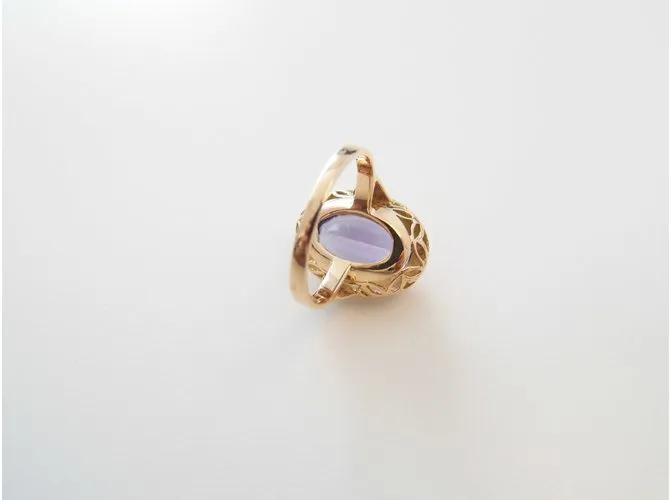 Autre Marque 750/000 anillo de oro con amatista Rosa 