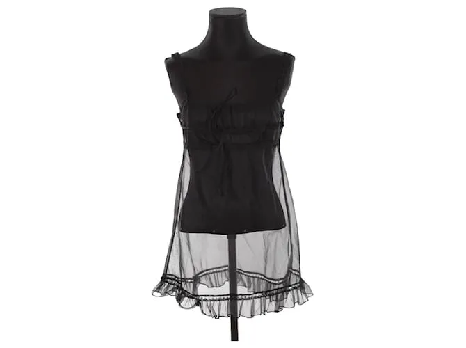 Autre Marque lenceria de seda Negro 