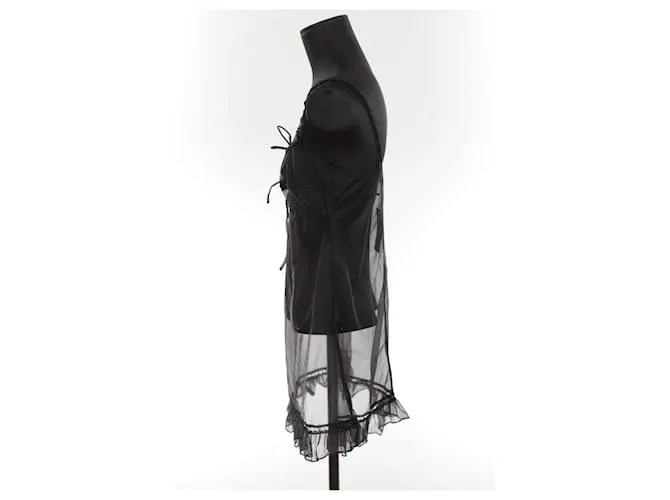 Autre Marque lenceria de seda Negro 