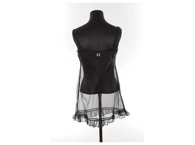 Autre Marque lenceria de seda Negro 