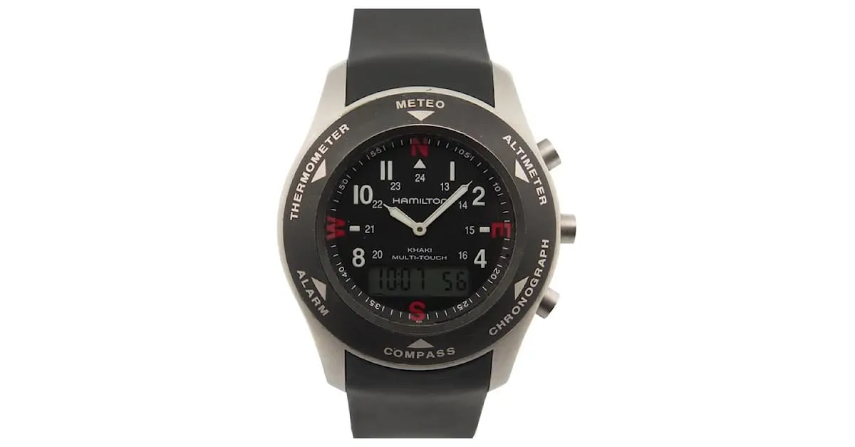 AUTRE MARQUE RELOJ HAMILTON KHAKI FIELD MULTITOUCH H915240 42 RELOJ DE ACERO DE CUARZO MM PLATA 