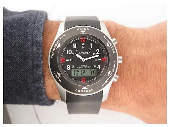 AUTRE MARQUE RELOJ HAMILTON KHAKI FIELD MULTITOUCH H915240 42 RELOJ DE ACERO DE CUARZO MM PLATA 