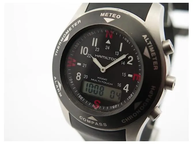 AUTRE MARQUE RELOJ HAMILTON KHAKI FIELD MULTITOUCH H915240 42 RELOJ DE ACERO DE CUARZO MM PLATA 