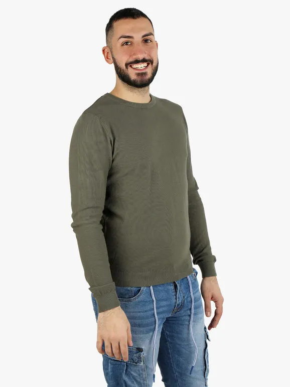 Baker'S Jersey de hombre de algodón con cuello redondo
