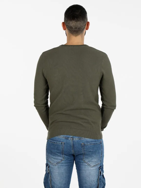 Baker'S Jersey de hombre de algodón con cuello redondo