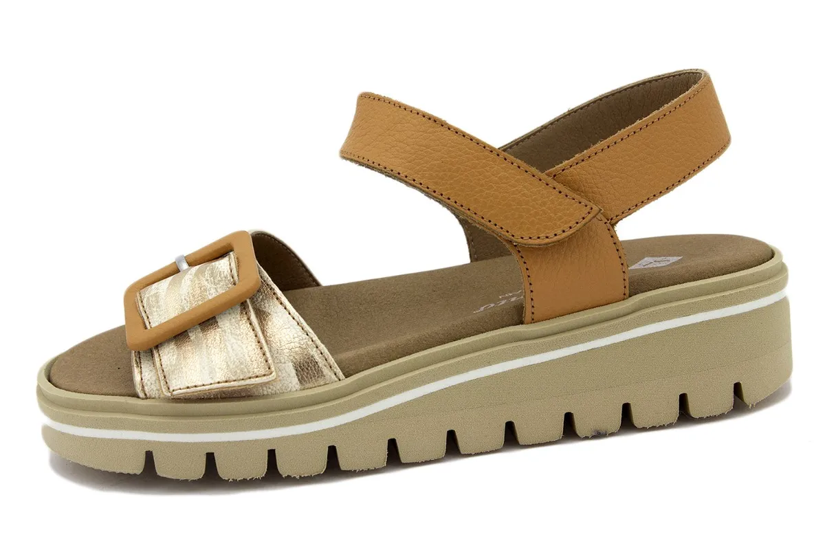 Beige Print Removable Insole Sandal