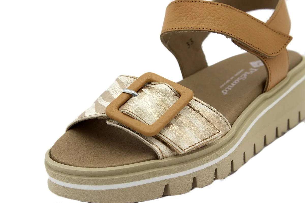 Beige Print Removable Insole Sandal