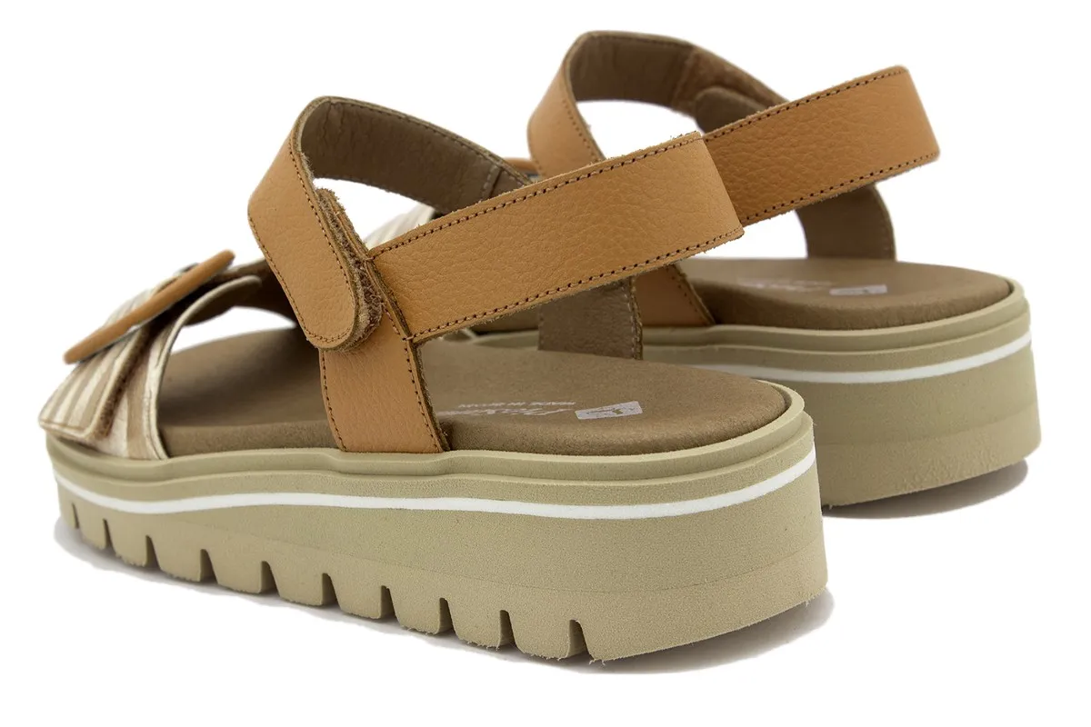 Beige Print Removable Insole Sandal