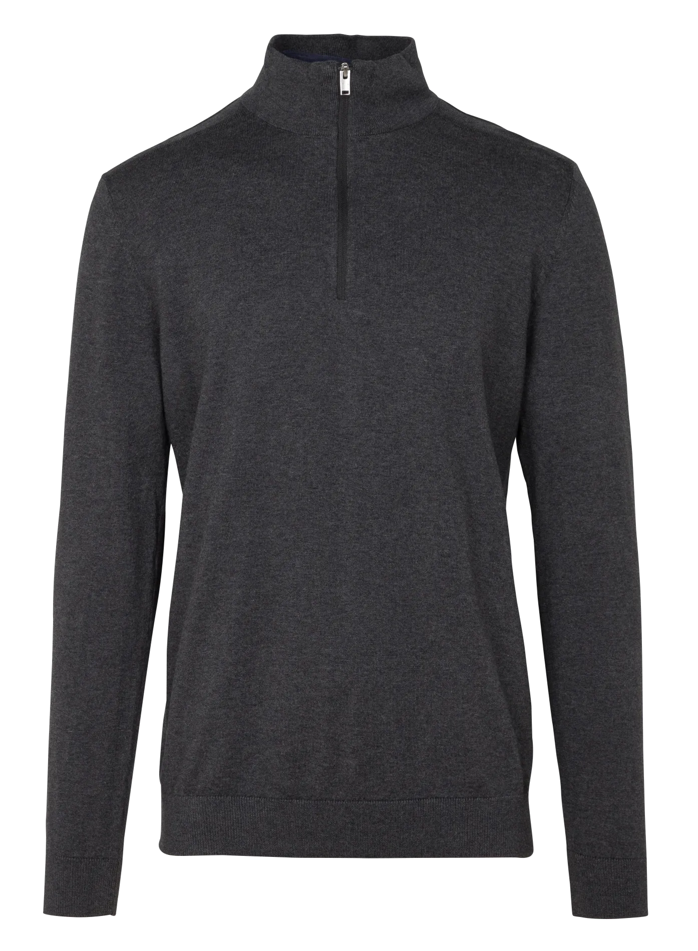 BERG  JERSEY REGULAR FIT DE ALGODóN CON CUELLO ALTO Y CREMALLERA EN GRIS