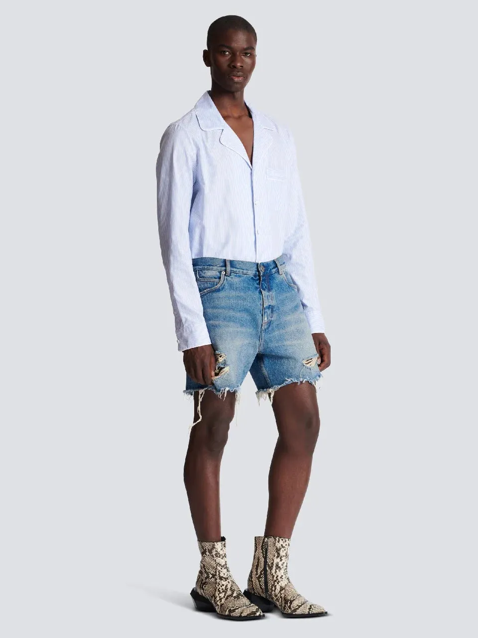 Bermuda Denim Desgastado