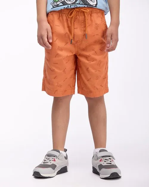 Bermuda Niño Pepe Print Naranja Papaya
