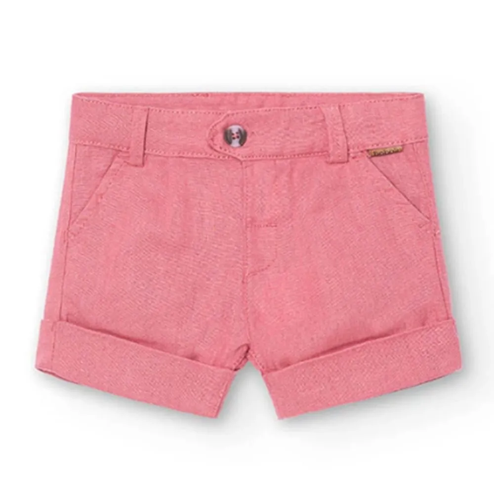 Bermudas lino de bebé niño Boboli 718073 ARCILLA CORDONETS