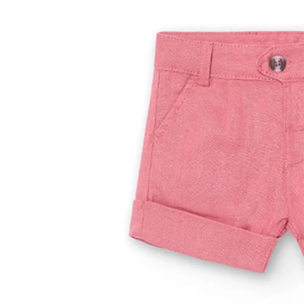 Bermudas lino de bebé niño Boboli 718073 ARCILLA CORDONETS