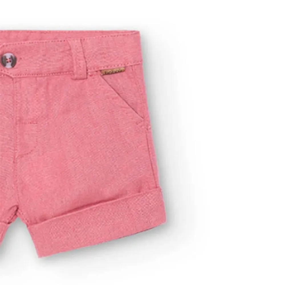 Bermudas lino de bebé niño Boboli 718073 ARCILLA CORDONETS