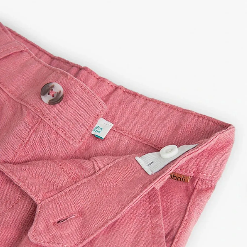 Bermudas lino de bebé niño Boboli 718073 ARCILLA CORDONETS