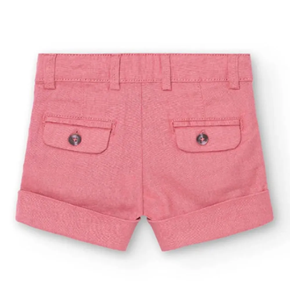 Bermudas lino de bebé niño Boboli 718073 ARCILLA CORDONETS