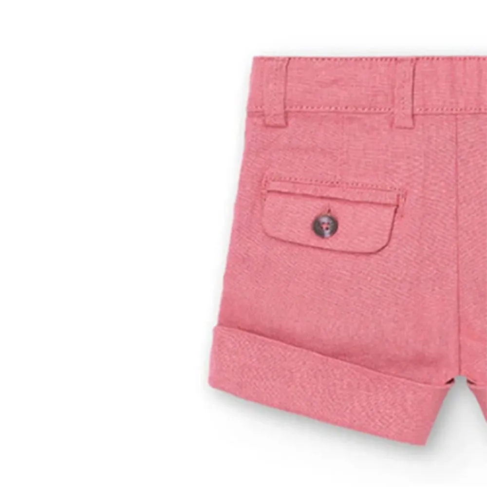 Bermudas lino de bebé niño Boboli 718073 ARCILLA CORDONETS