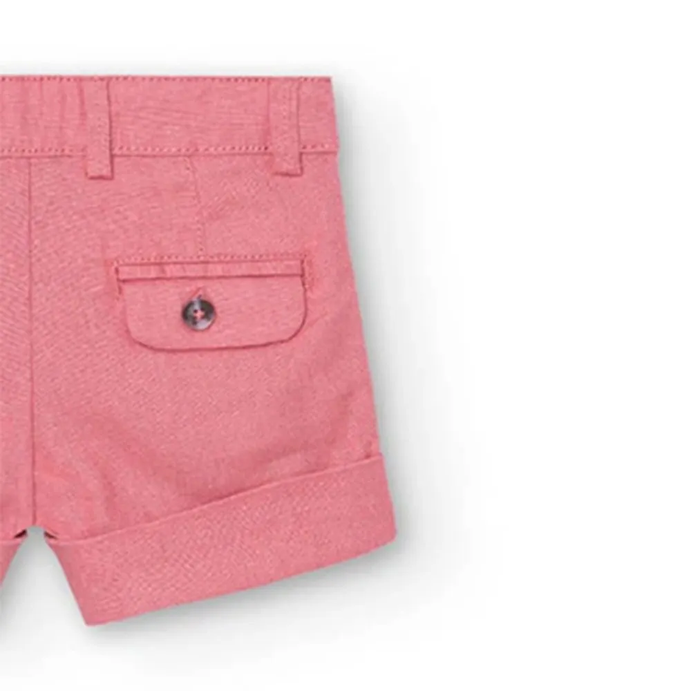 Bermudas lino de bebé niño Boboli 718073 ARCILLA CORDONETS