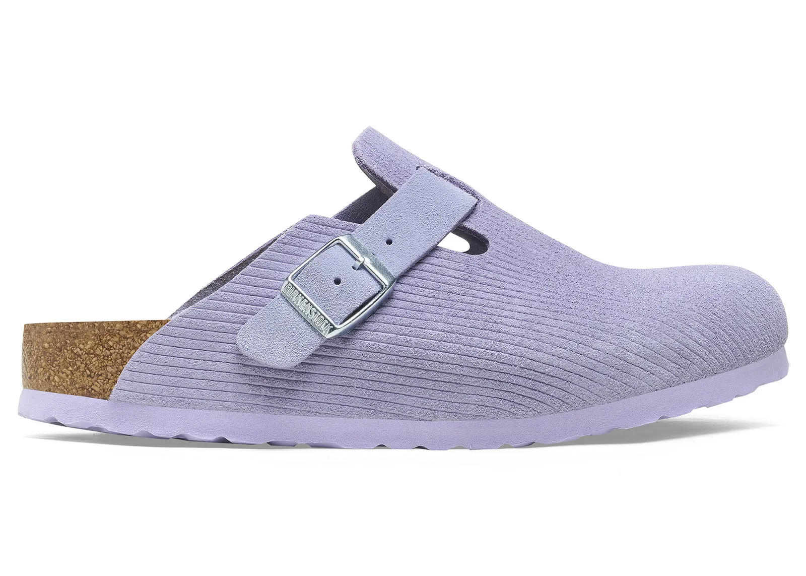 Birkenstock Boston Embossed Corduroy Suede Purple Fog