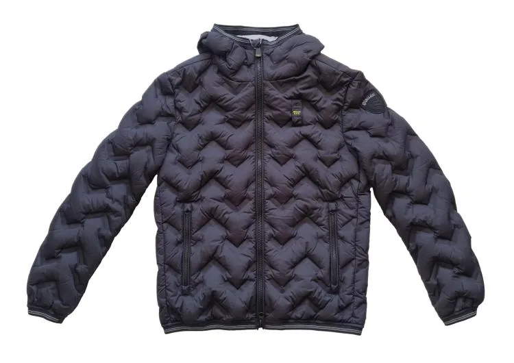 BLAUER Anorak de hombre con cinta en las esquinas 24WBLUC03125 006952 negro
