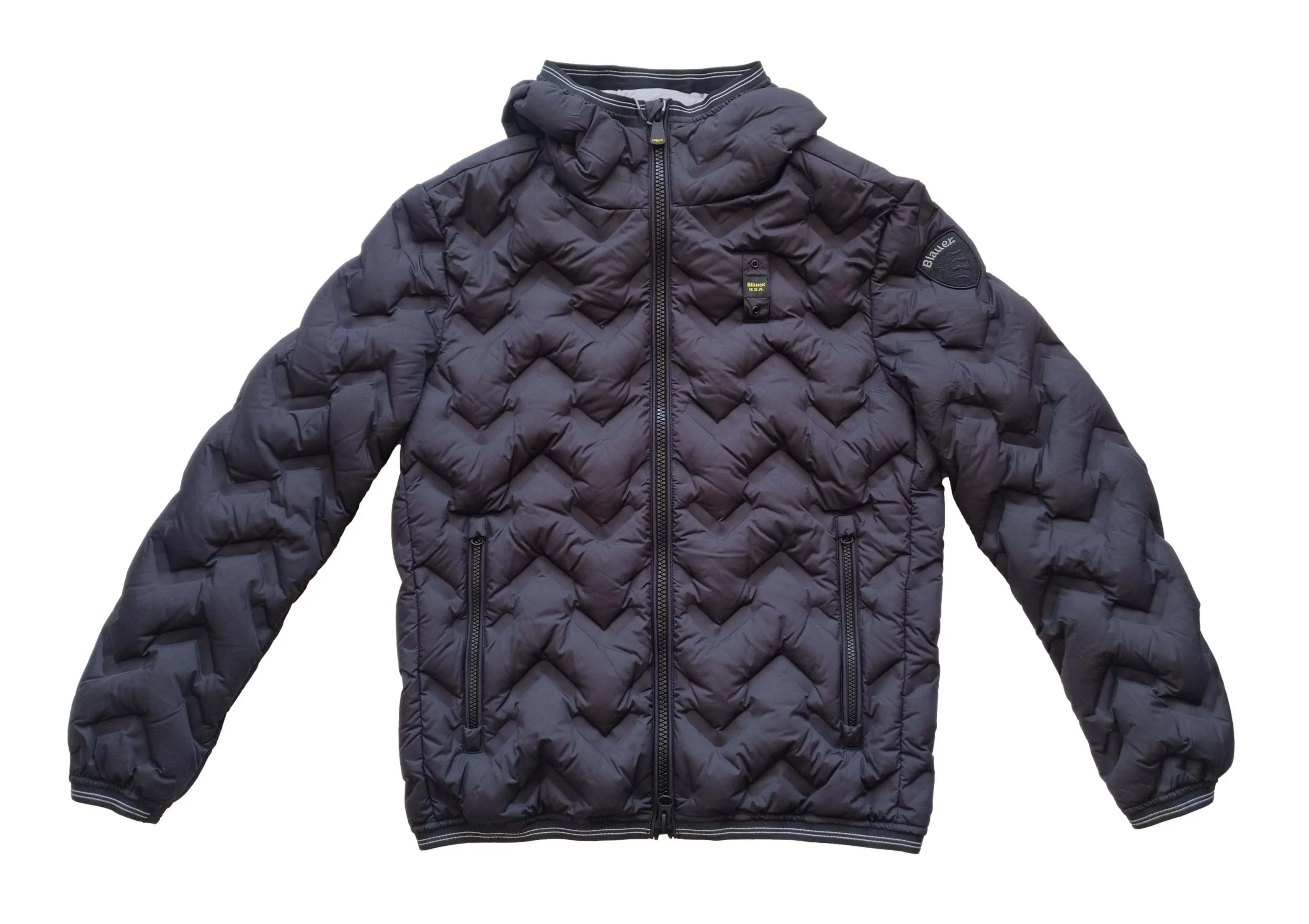 BLAUER Anorak de hombre con cinta en las esquinas 24WBLUC03125 006952 negro