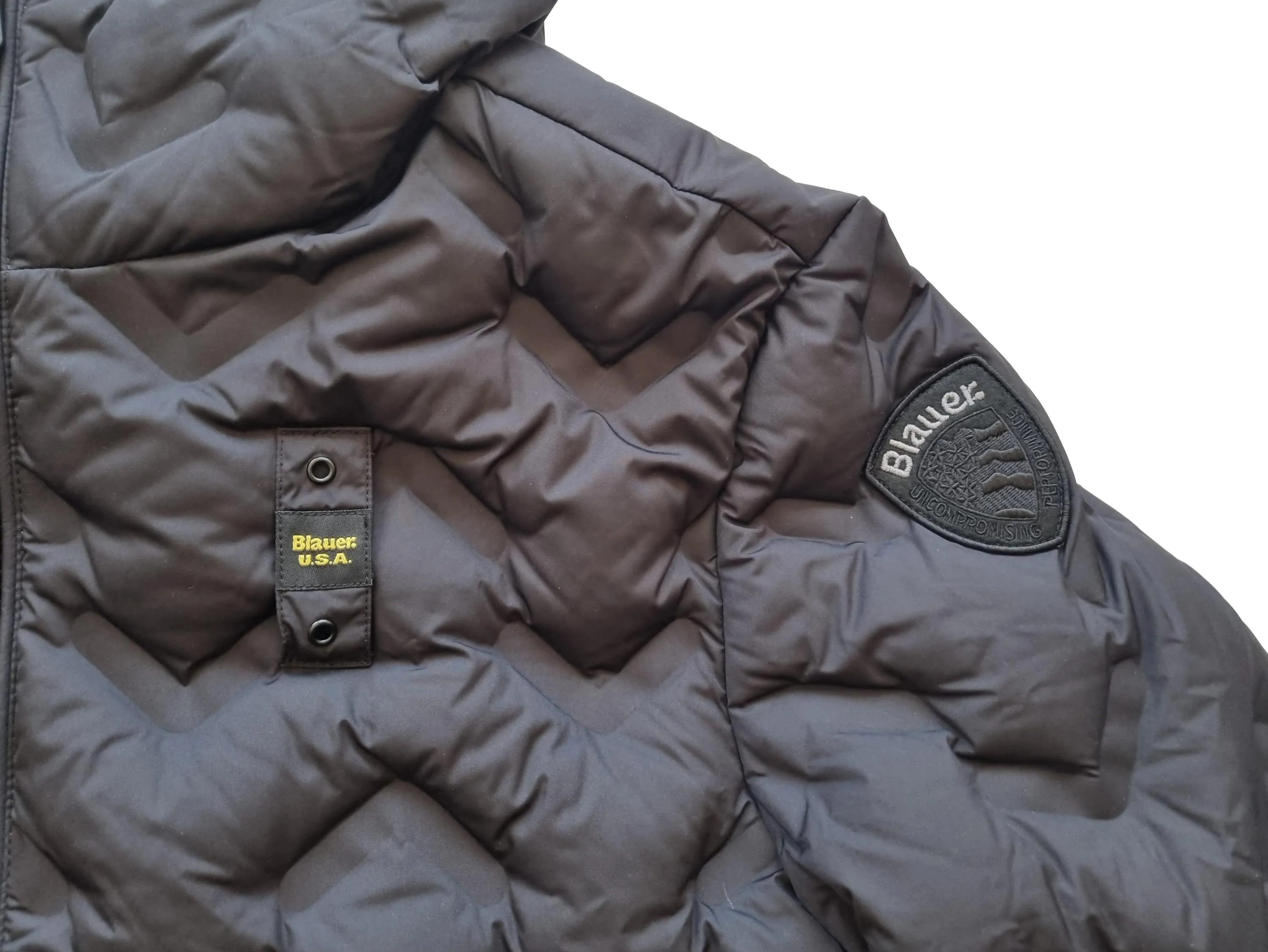 BLAUER Anorak de hombre con cinta en las esquinas 24WBLUC03125 006952 negro