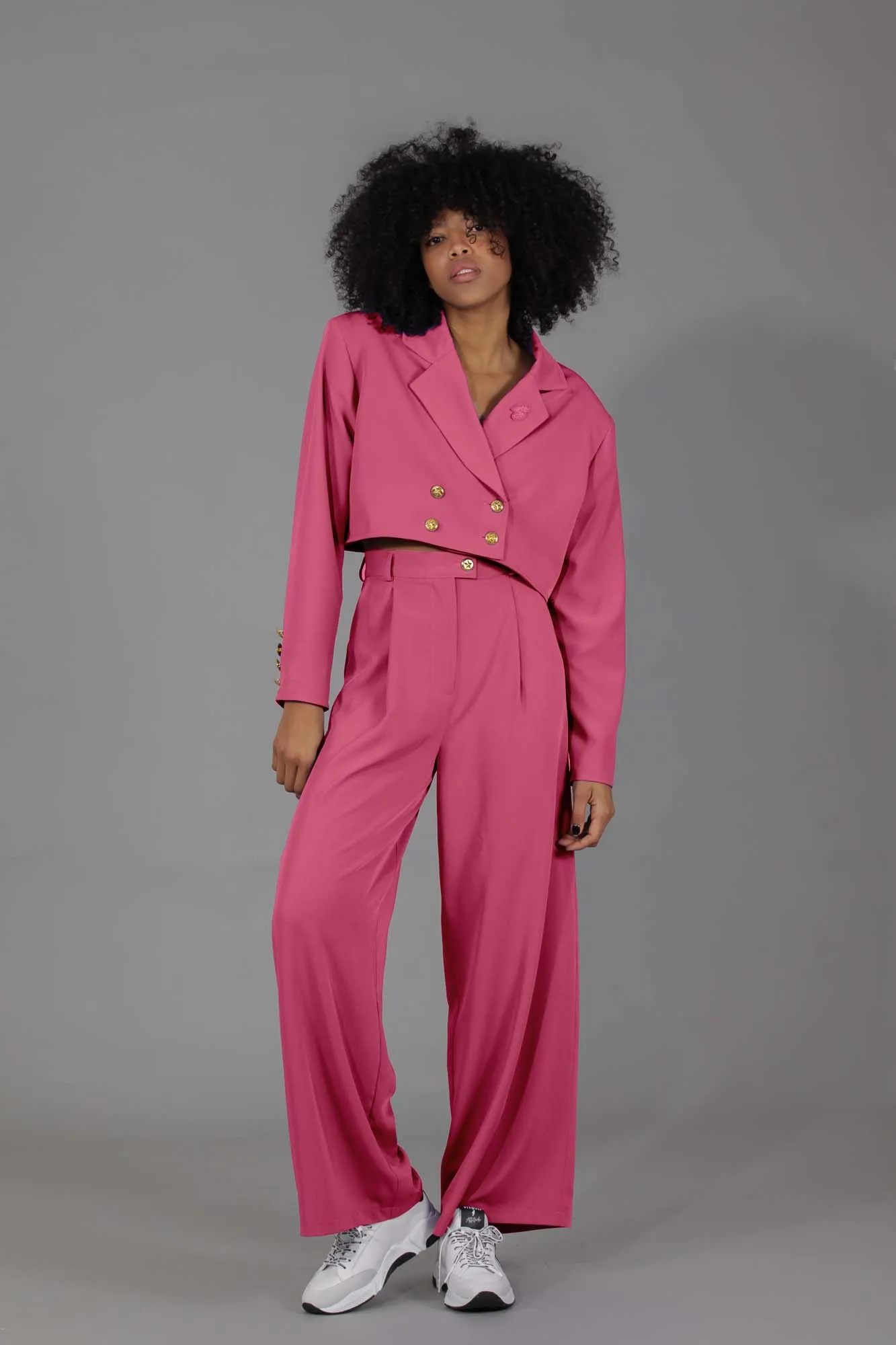 Blazer cropped traje · ROSA ·