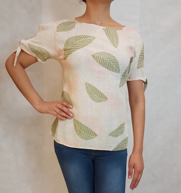 Blusa manga corta dama L2938