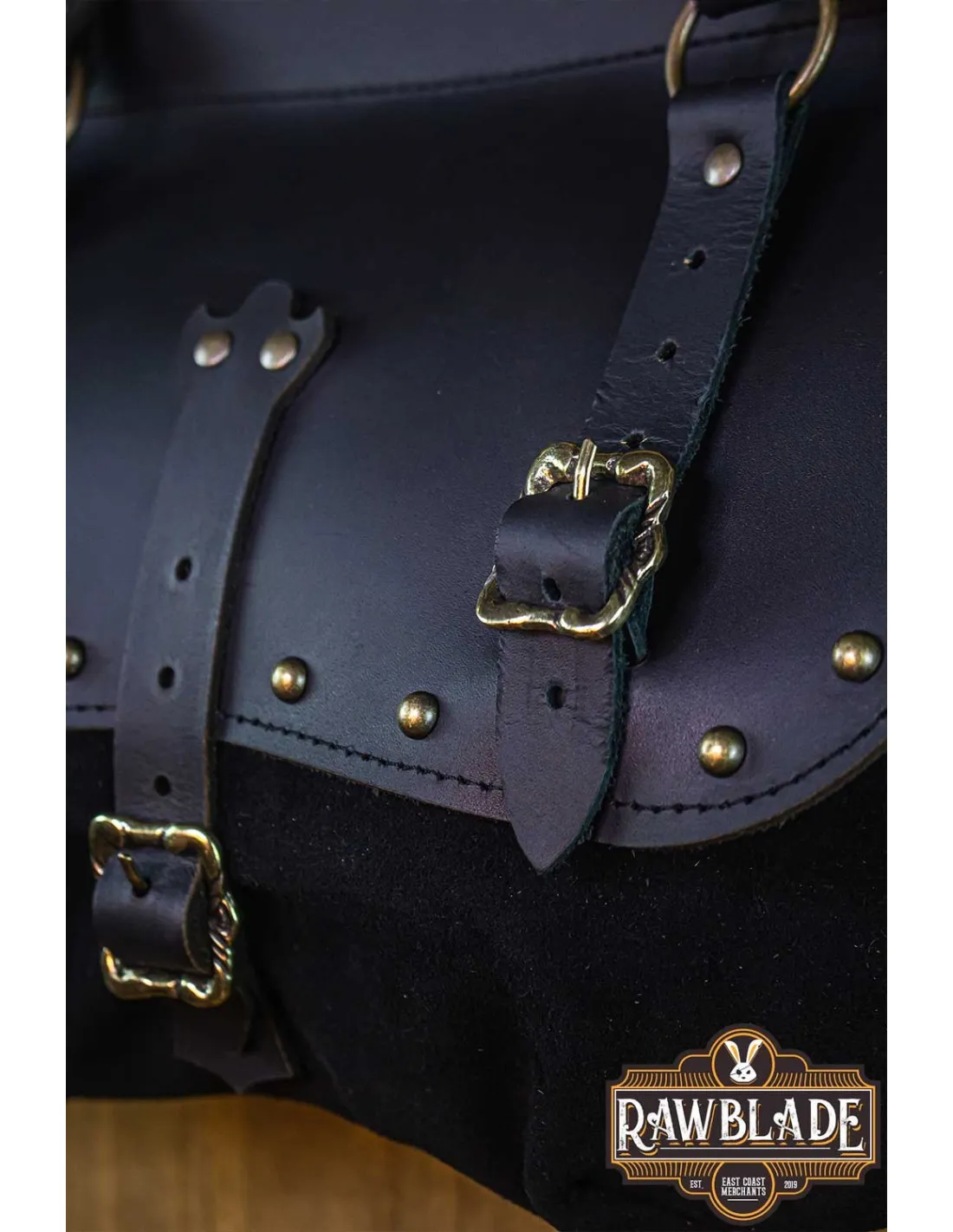 BOLSO MEDIEVAL AGOR GRANDE EN PIEL  NEGRO