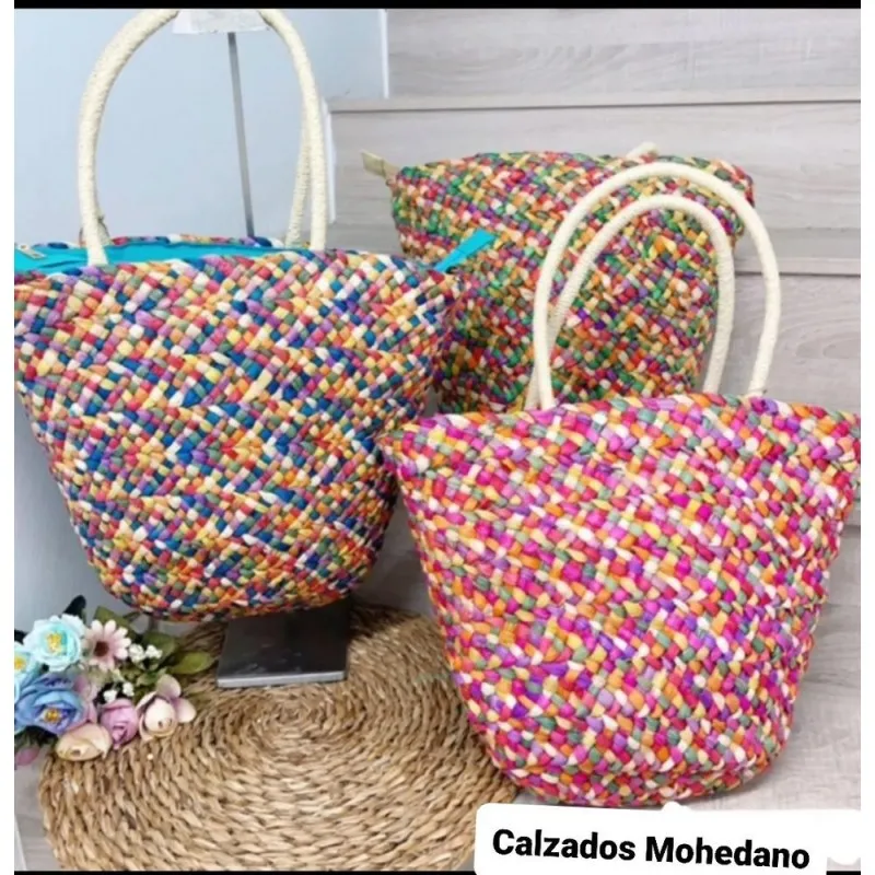 Bolso Rafia Trenzada Mod. Nbnv5192 Lucky