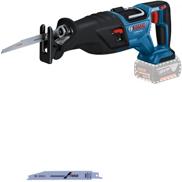 BOSCH  GSA 185LI  SIERRA SABLE CON 1 BATERíA, LIION, 18 V, 5 AH, 28 MM, CAJA DE PLASTICO