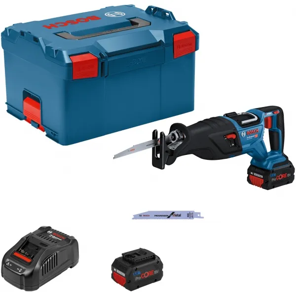BOSCH  GSA 185LI  SIERRA SABLE CON 1 BATERíA, LIION, 18 V, 5 AH, 28 MM, CAJA DE PLASTICO