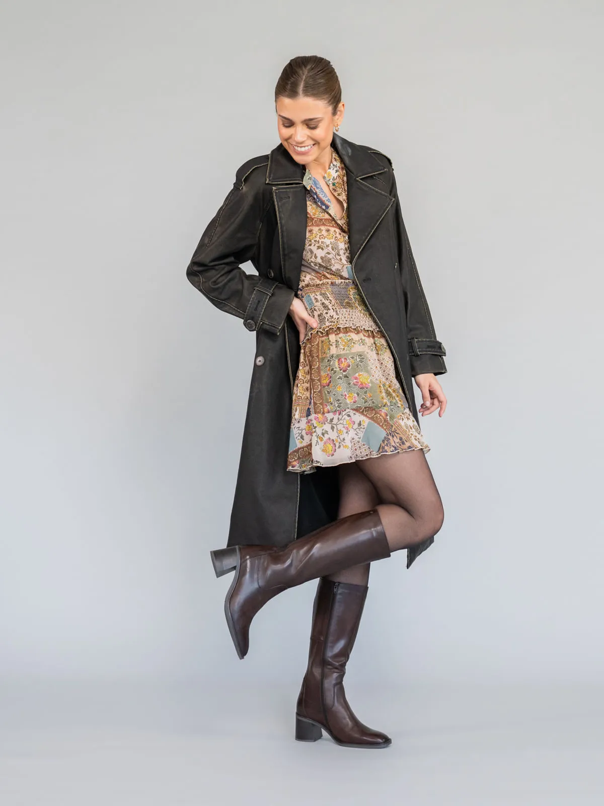 Bota Cuero Mujer Ruphel Café